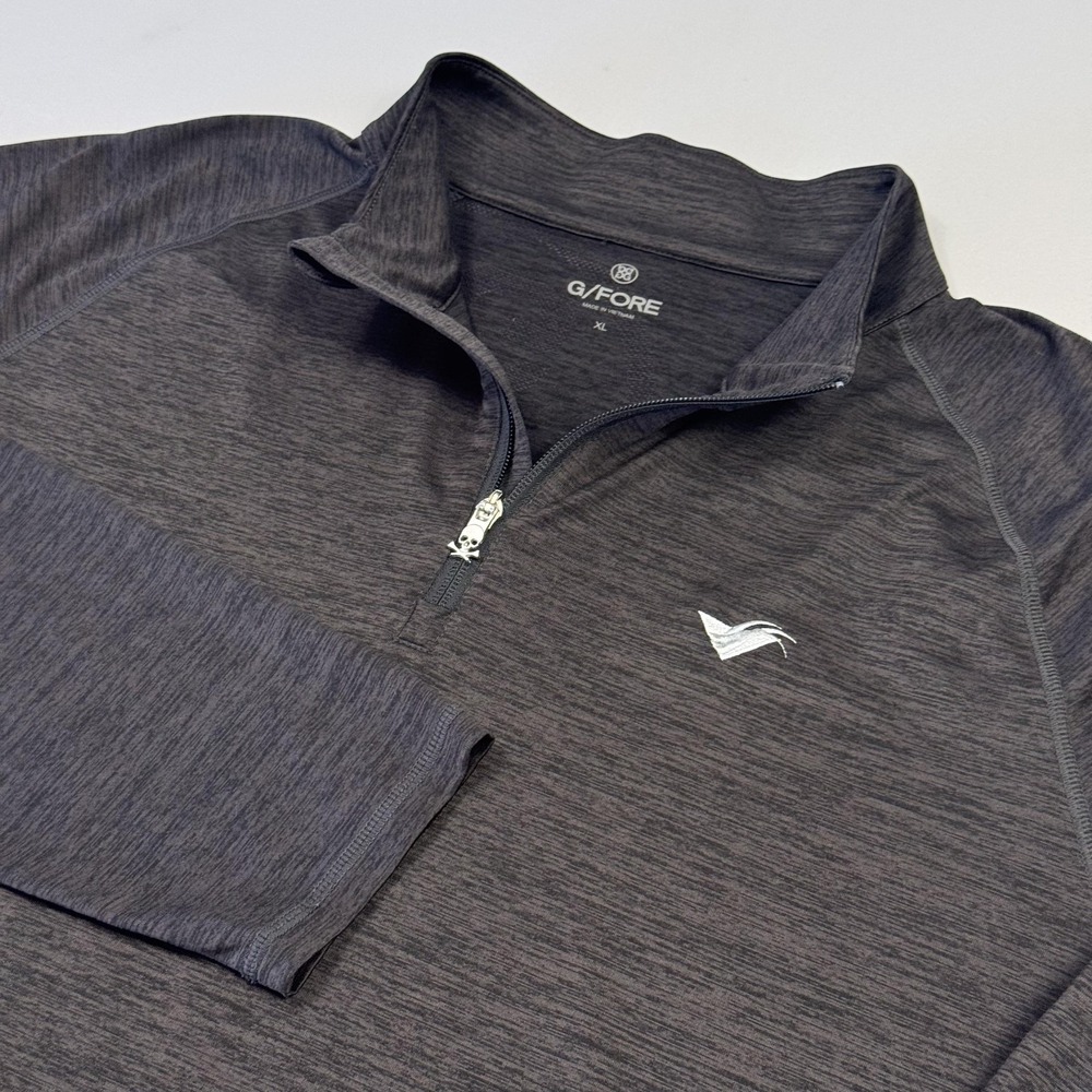 G/FORE Pullover Mens XL Gray 1/4 Zip Long Sleeve Performance Golf Shirt Top